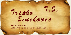 Tripko Šiniković vizit kartica